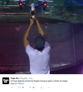 Illustration for article titled Guys, Grabbing Drones Out of Mid-Air is a Very Stupid Thing to Do
